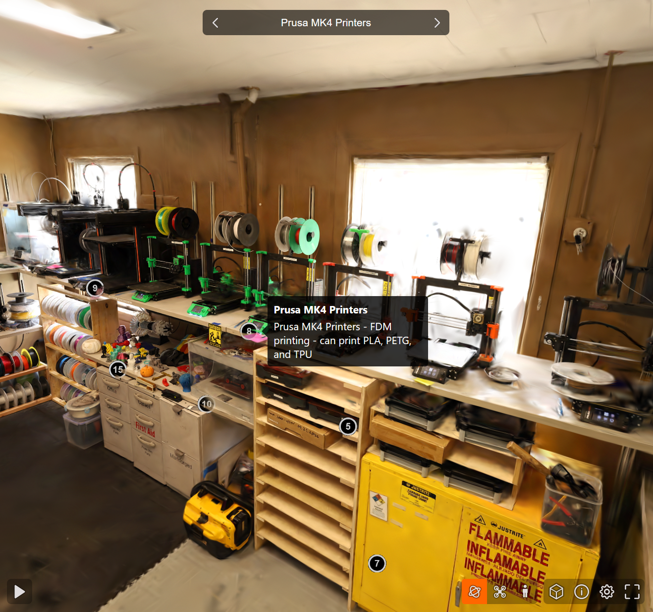 Image of 3D printers at the Rutgers Makerspace