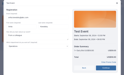 Registration Step Three